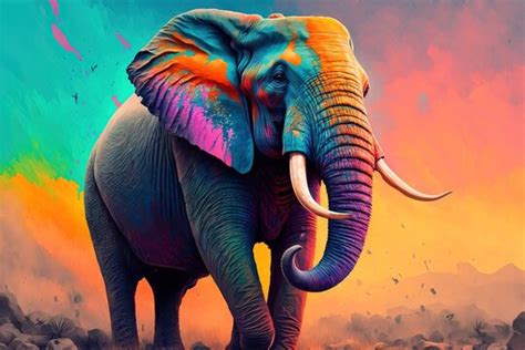 Colorful Elephant Wallpapers