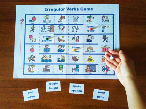 Irregular Verbs Games Verb Games Irregular Verbs Action Verbs | Images ...