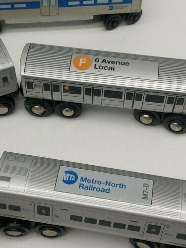 MUNIPALS WOODEN SUBWAY TRAINS METRO NORTH RAILROAD CARS Lot (9 ...