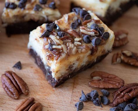 Turtle Cheesecake Bars - Baking With Julie