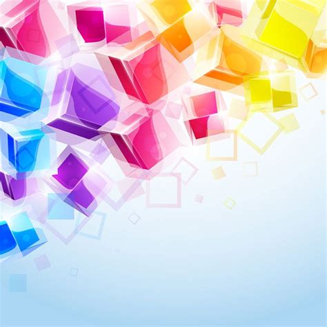 Abstract & Colorful 3D Cubes Vector Background (Free) Free Vector ...