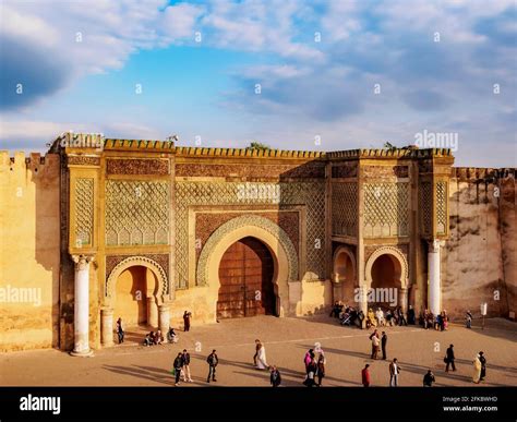 Bab Mansur (Bab Mansour), gate of the Old Medina, UNESCO World Heritage ...