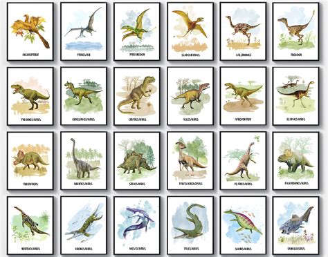 Printable Dinosaur Pictures With Names