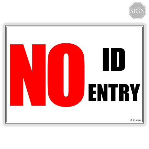 No ID No Entry Sign - Laminated Signage - A4 Size | Lazada PH