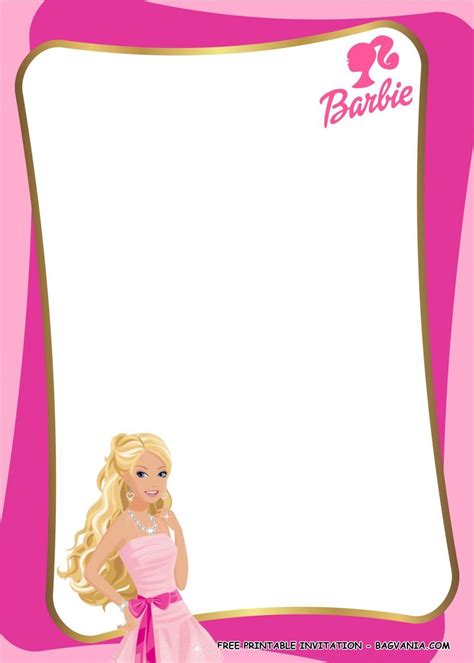 Free Printable Pink Barbie Birthday Party Kits Template | FREE Printable Birthday Invitation Tem ...