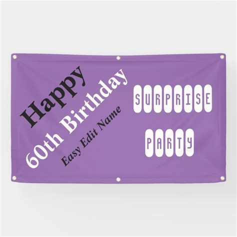 Personalized 60th Birthday Banner | Zazzle.com