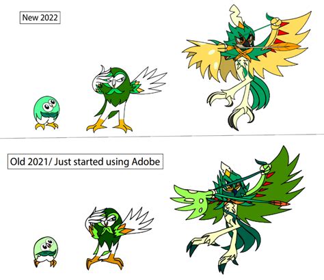 Decidueye Evolution Line NEW vs OLD by RetracGamer on DeviantArt