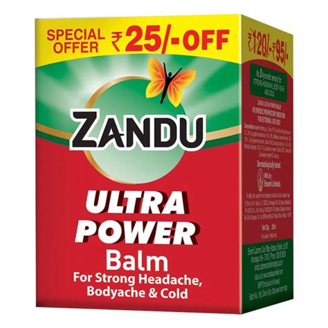 Buy Zandu Ultra Power Pain Balm 25 ml Online at Discounted Price | Netmeds