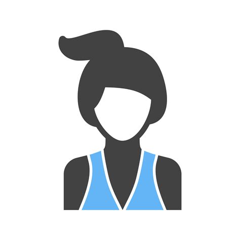 Sporty Lady Glyph Blue and Black Icon 10899900 Vector Art at Vecteezy