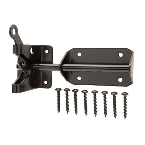 Everbilt Black Heavy Duty Gate Latch-15048 - The Home Depot