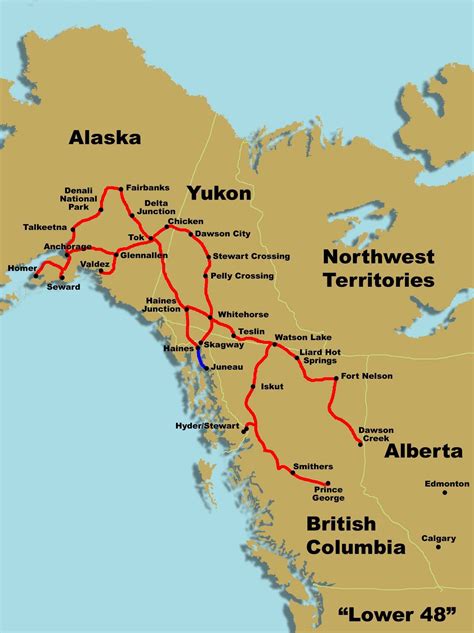 ALASKA 60 DAY Route Map | Rv road trip, Alaska travel, Alaska road trip