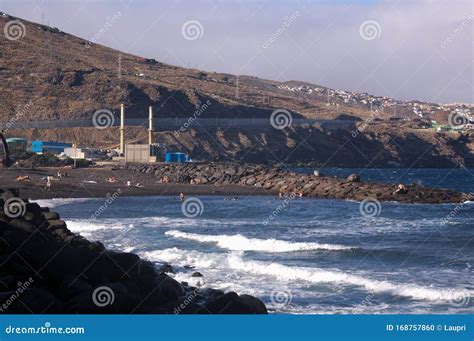 Panoramic of Las Caletillas Beach Where the Thermal Power Plant is Located Stock Photo - Image ...