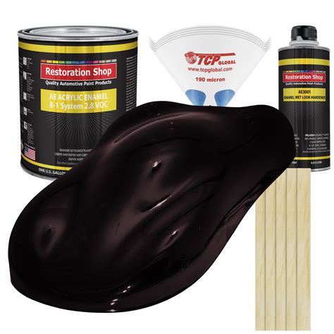Restoration Shop - Black Cherry Pearl Acrylic Enamel Auto Paint, Complete Gallon Paint Kit ...