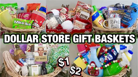 DOLLAR STORE CHRISTMAS GIFT BASKETS *EASY DIY $1 GIFT IDEAS!* - YouTube