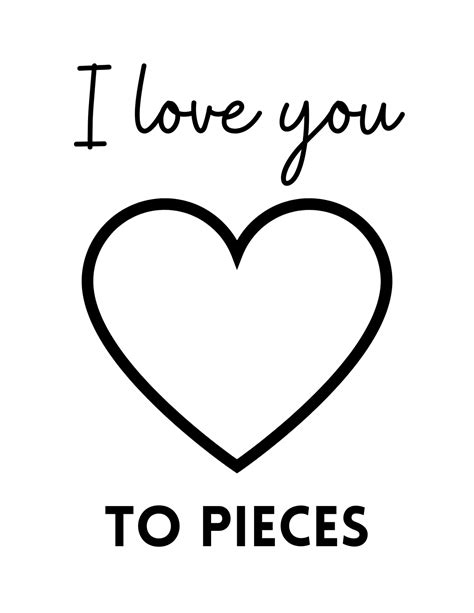 I Love You To Pieces Free Printable - FREE Printable HQ