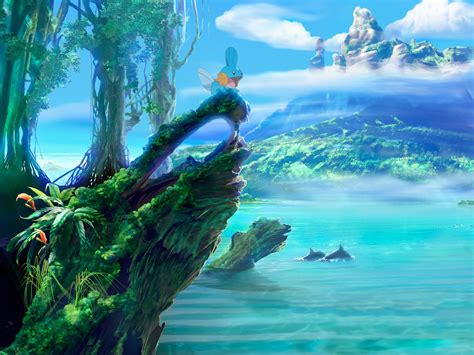 🔥 Download Pokemon Landscapes Mudkip Sea Shorelines Wallpaper High by ...