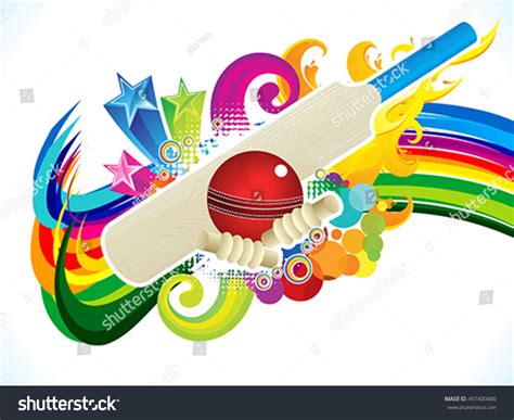 Abstract Artistic Cricket Background Vector Illustration Stock Vector ...