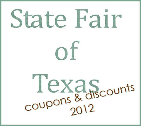 Coupons, discounts and information on the State Fair of Texas | Helpful ...