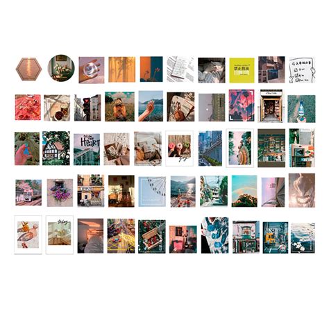 Buy 200pcs Aesthetic Photo Collage Kit for Wall Aesthetic - Aesthetic ...