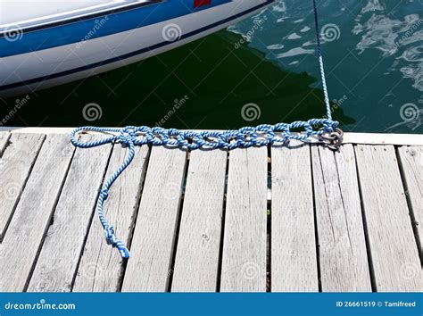 Knots in a Boat Rope stock image. Image of twine, dock - 26661519