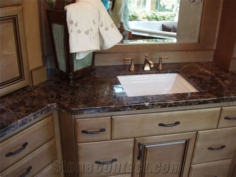 Emperador Dark Marble Bathroom Countertops, Natural Brown Marble ...