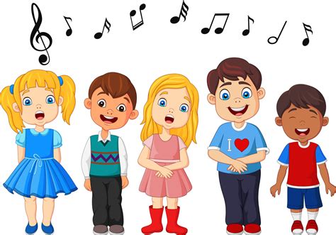 Preschool Children Singing Clipart
