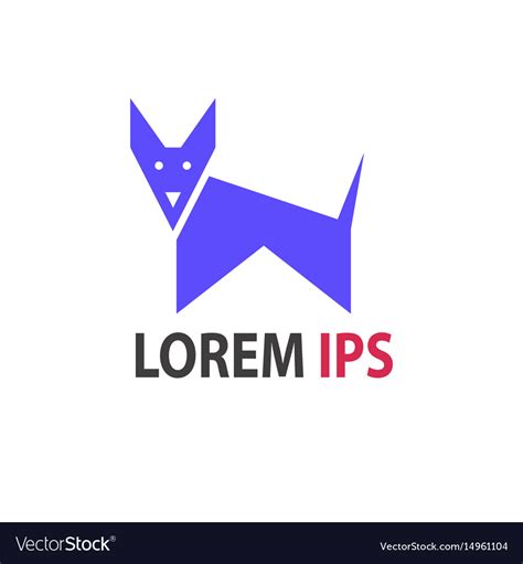 Blue dog logo Royalty Free Vector Image - VectorStock