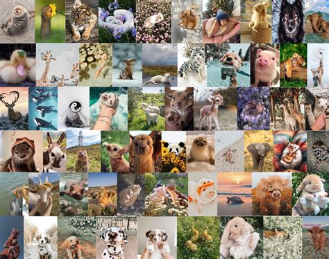 60pcs Animal Photo Wall Collage Kit Aesthetic, Animal Zoo Trendy Picture Collage Kit, Girl/boy ...