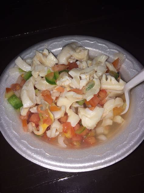 Conch Salad. A ceviche style that is absolutely delish! Get it in The Bahamas! | Bahamian food ...