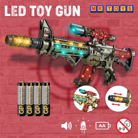 54CM Military Combat Rifle Machine Gun Toy Special Forces LED Light & Sound Effects Vibrating ...