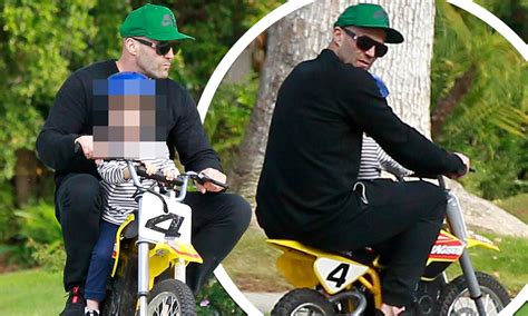 Jason Statham Takes His Two-Year-Old Son For a Bike Ride - Demotix.com