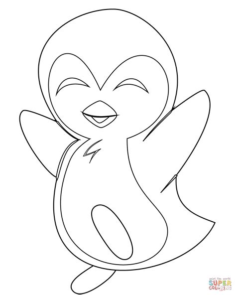 Cute Baby Penguin coloring page | Free Printable Coloring Pages