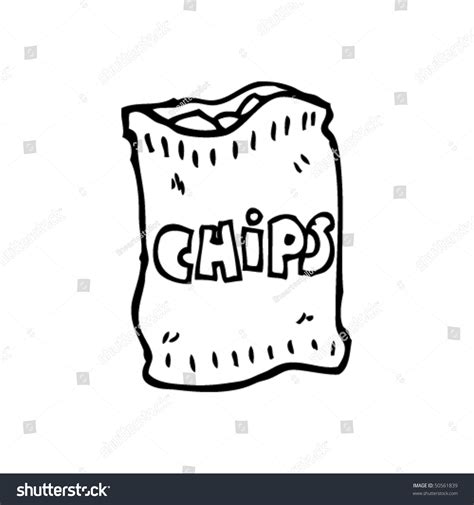 Bag Chips Drawing Stock Vector 50561839 - Shutterstock