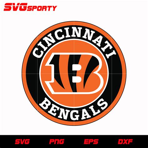 Cincinnati Bengals Circle Logo svg, nfl svg, eps, dxf, png, digital fi – SVG Sporty