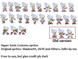 Fleetway Hyper Sonic Sprites