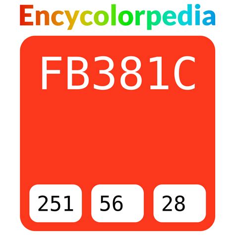 #fb381c Hex Color Code, RGB and Paints