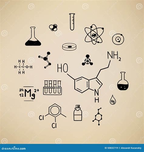 Chemical symbols stock vector. Illustration of abstract - 50832719