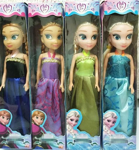 2017 Baby Dolls Snow Queen Princess Anna Elsa Dolls Mini Elsa Doll Kids Toys cartoon dolls ...