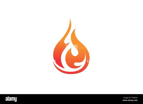 Flaming Fire Logo Design Illustration Stock Vector Image & Art - Alamy