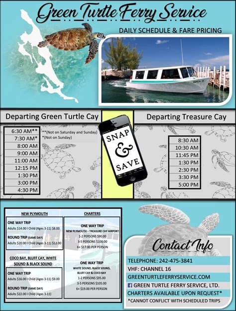 Green Turtle Cay Ferry Abaco Bahamas, Information & Scheduling.