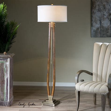 Boydton Burnished Wood Floor Lamp by Uttermost - Fine Home Lamps