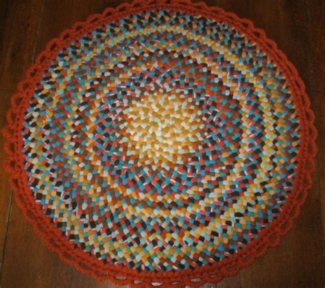 Burnt Orange Gold Braided Round Rug by mrsginther on Etsy