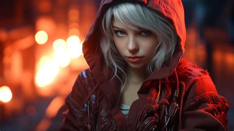 Premium Photo | Cyber punk anime girl HD wallpaper photographic image