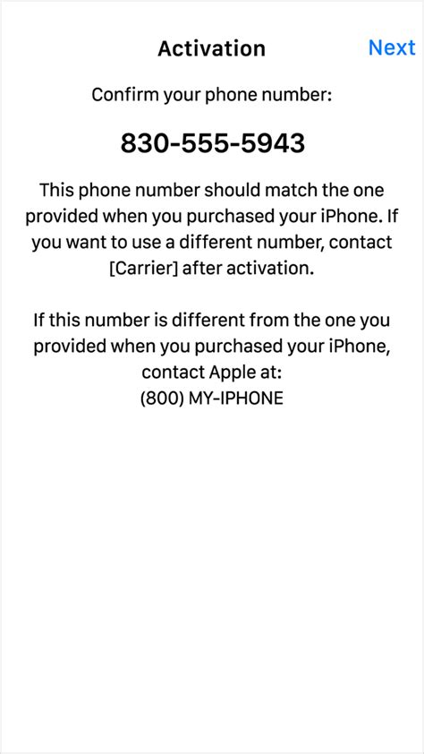 If your iPhone asks you to confirm your phone number when activating in ...