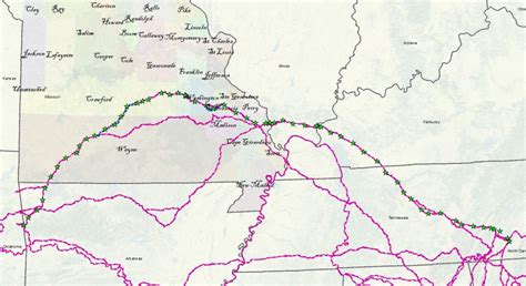 Interactive Maps - Missouri Trail of Tears