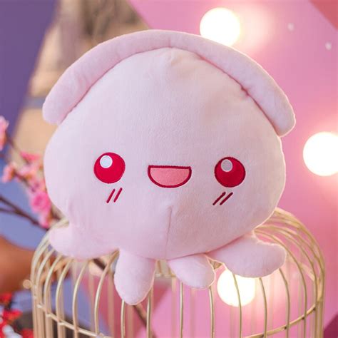 Kawaii Pink Squid Plush Toy 37X30 CM | Alwaysplushie