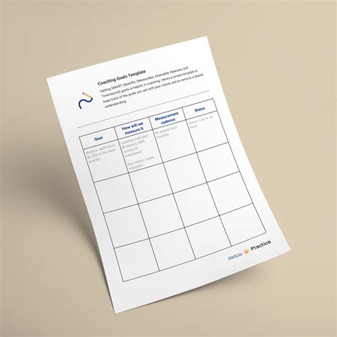 Learn to use our free template to set attainable coaching goals. | Practice