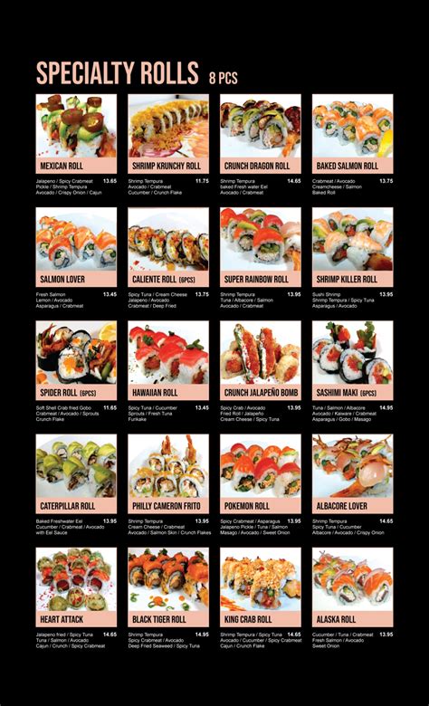 Our Menu – Hana Sushi & K-Chicken