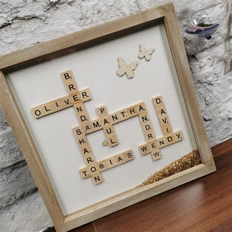 Family Scrabble Personalised Puzzle Picture Frame Wall Art - Etsy UK