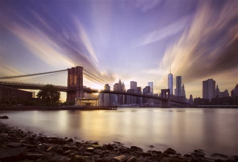 Brooklyn bridge sunset — Stock Photo © inigocia #54612589